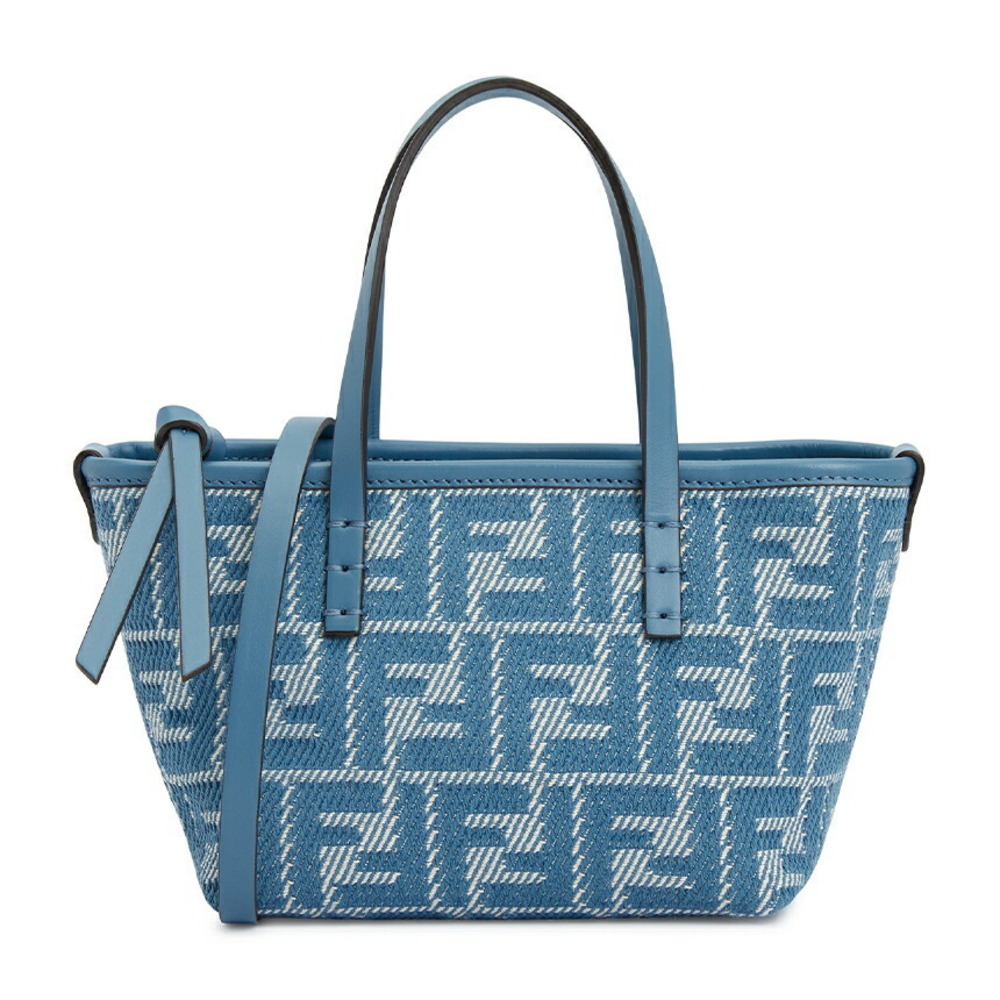 FENDI FF Jacquard Shopper Tote Shoulder Bag Brown